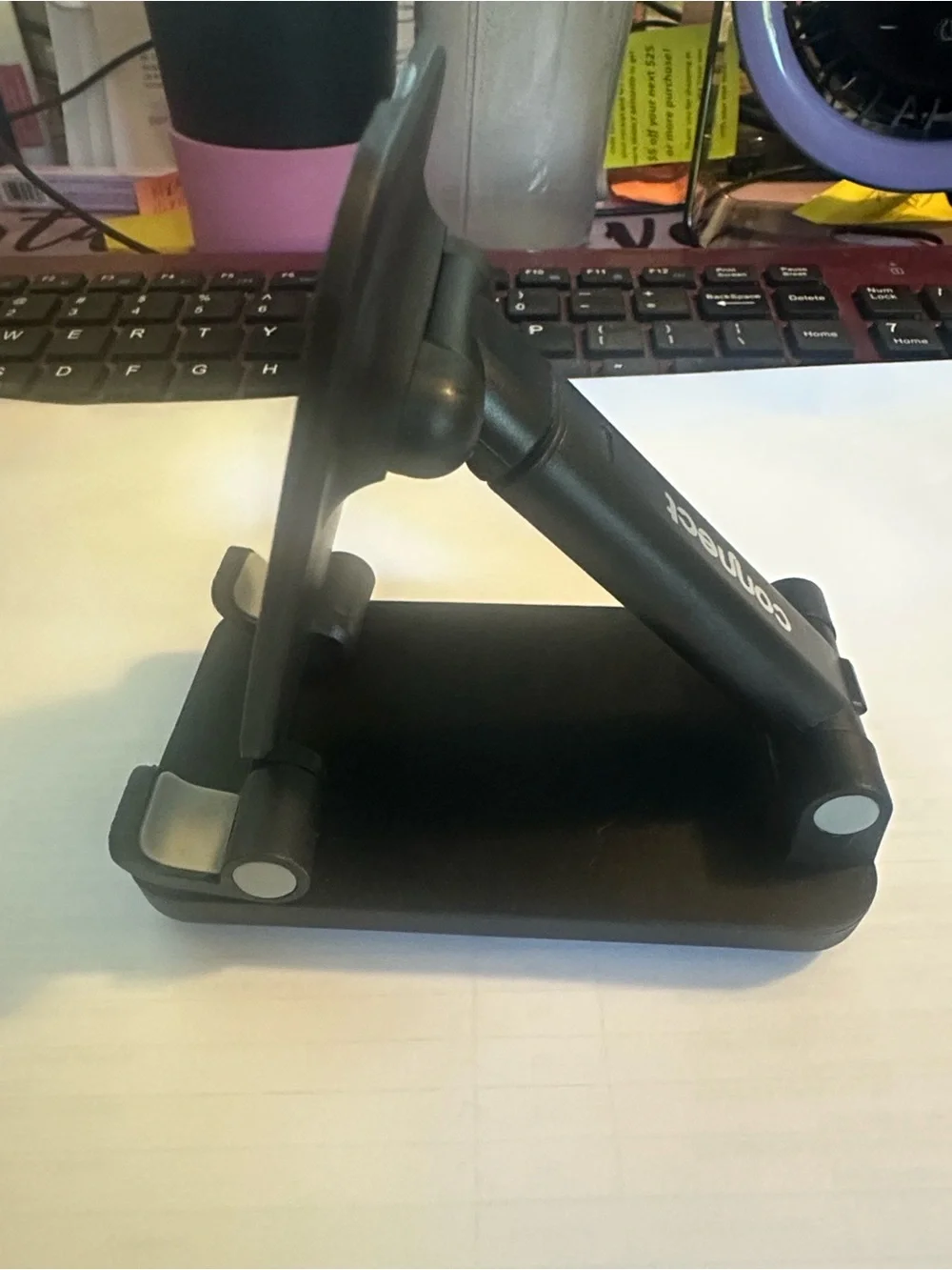 Connect Foldable Black Phone Stand Holder